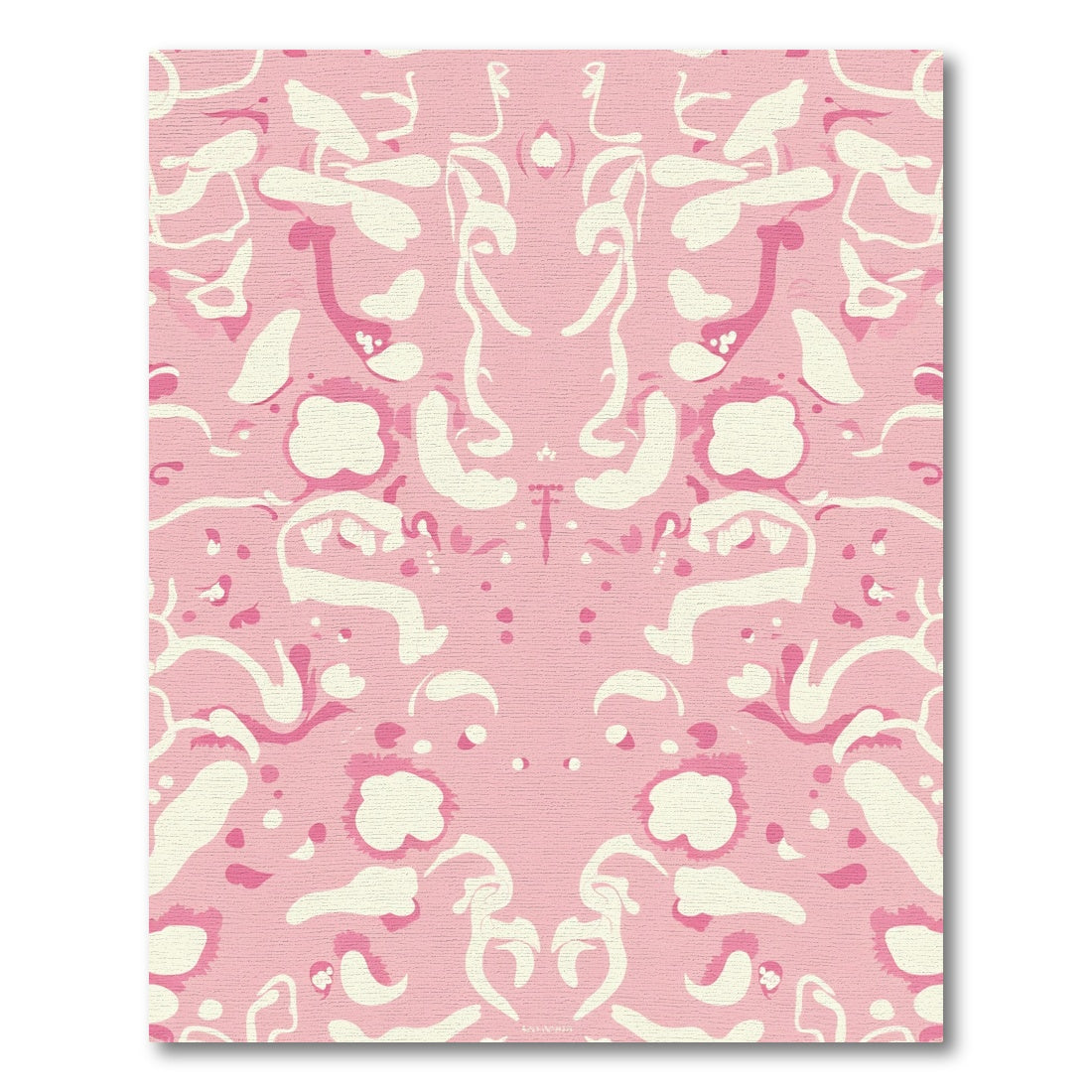 Pink Abstract Organic Shapes Rug