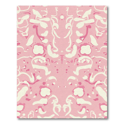 Pink Abstract Organic Shapes Rug