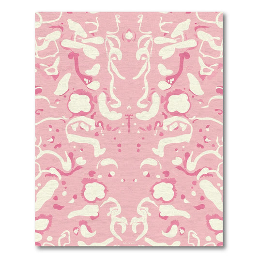 Pink Abstract Organic Shapes Rug