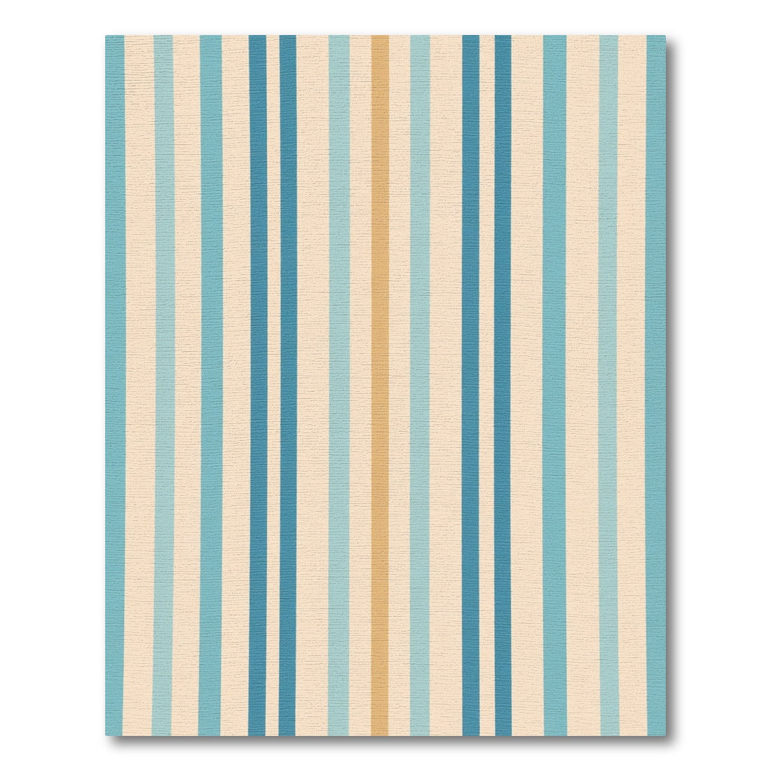 Coastal Blues And Tan Vertical Stripes Rug