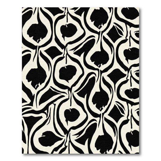 Bold Black Cream Organic Flow Rug
