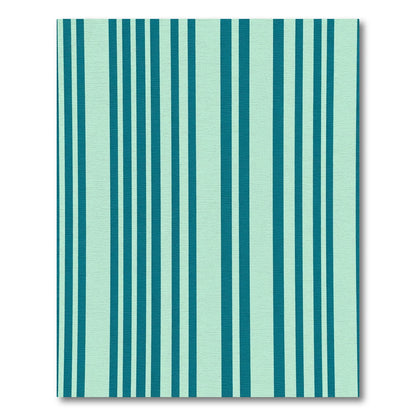 Teal Mint Vertical Stripe Rug