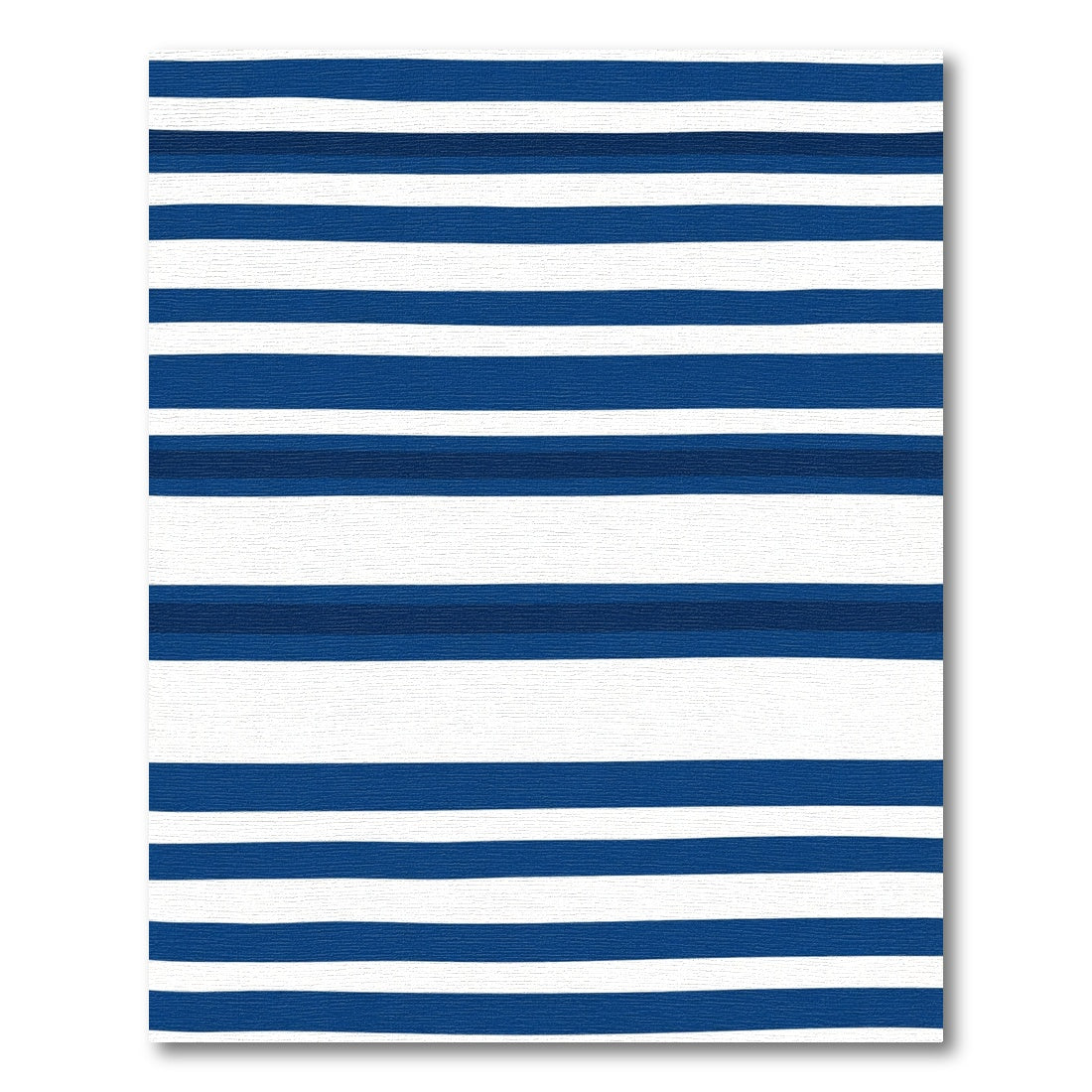 Bold Navy White Horizontal Stripe Rug