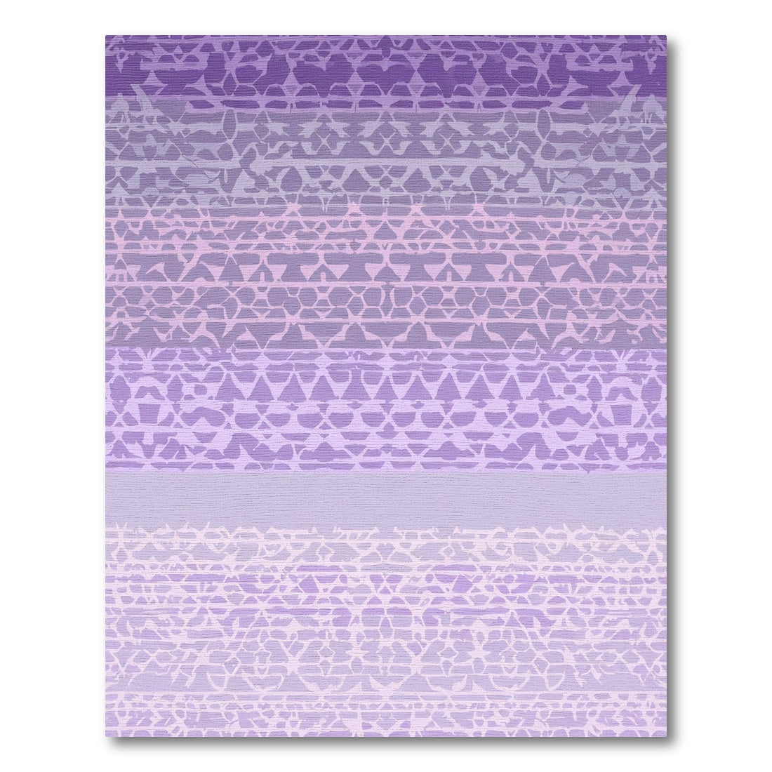 Ombre Violet Geometric Textured Stripes Rug