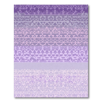 Ombre Violet Geometric Textured Stripes Rug