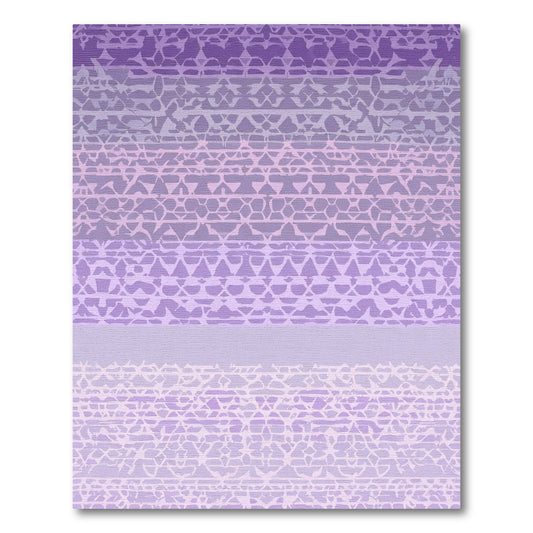 Ombre Violet Geometric Textured Stripes Rug