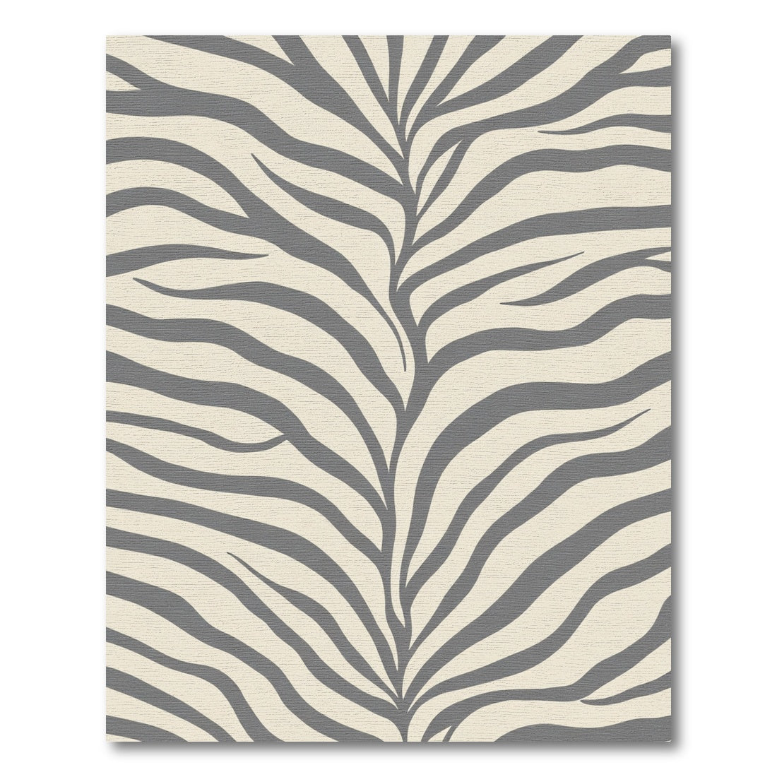 Chic Gray Zebra Stripe Rug