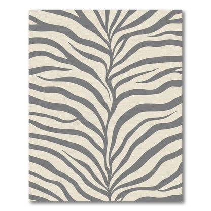 Chic Gray Zebra Stripe Rug