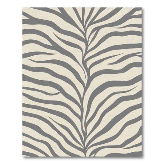 Chic Gray Zebra Stripe Rug