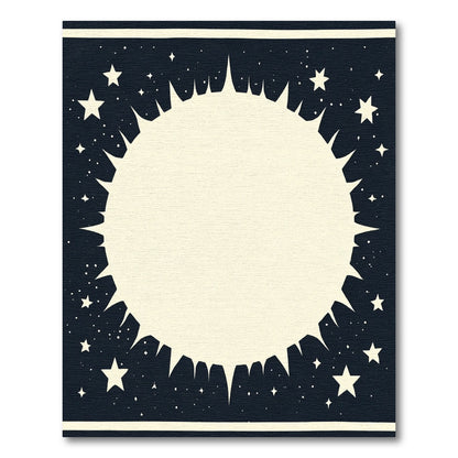 Dark Blue Starry Night Explosion Rug
