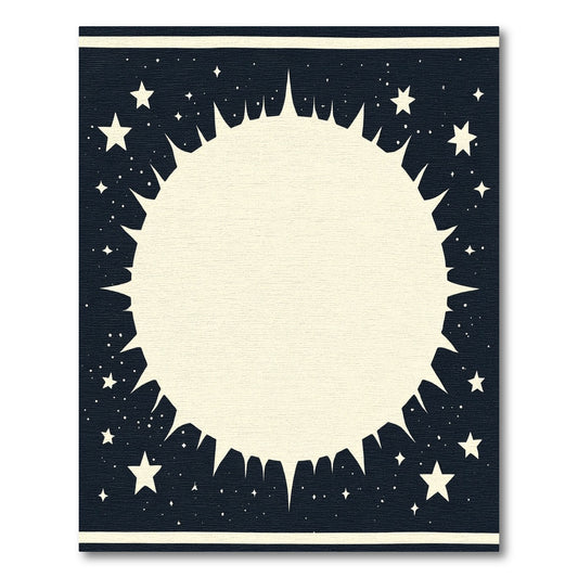 Dark Blue Starry Night Explosion Rug