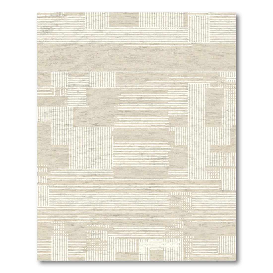 Neutral Faded Stripe Collage Rug