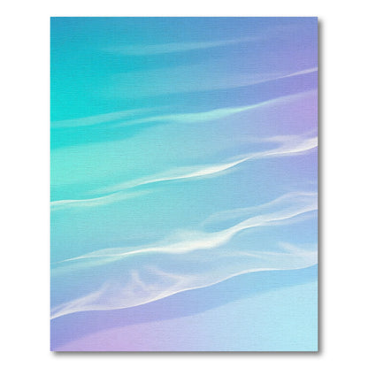 Aqua Purple Gradient Flow Rug