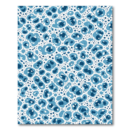 Blue Tonal Spotted Abstract Rug