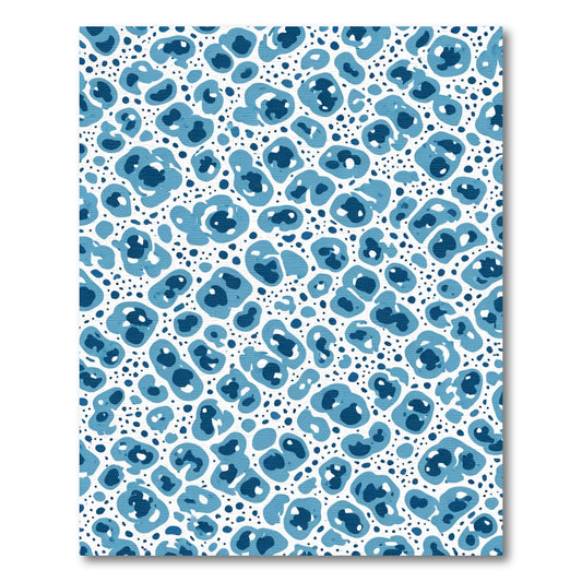 Blue Tonal Spotted Abstract Rug