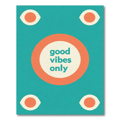 Teal Orange Eye Graphic Rug