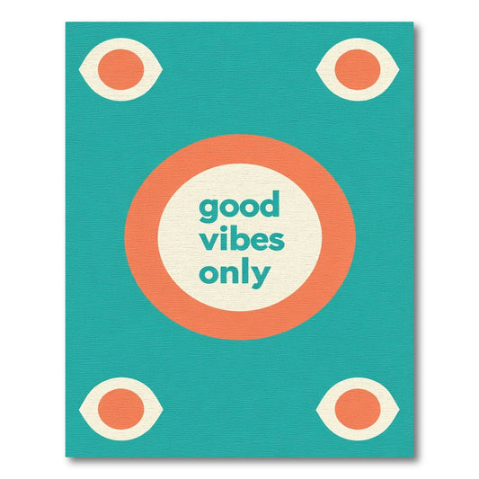 Teal Orange Eye Graphic Rug