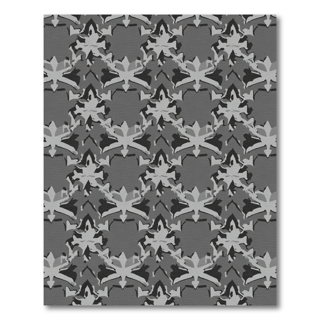 Monochromatic Abstract Symmetry Brocade Rug