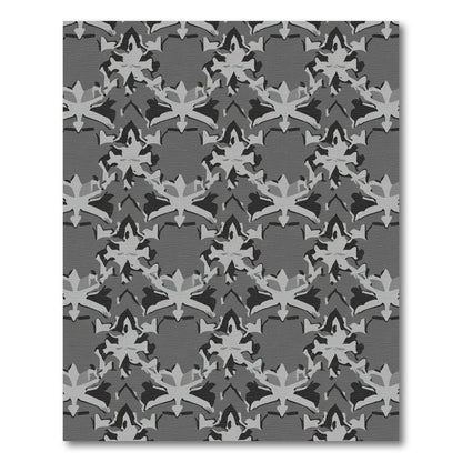 Monochromatic Abstract Symmetry Brocade Rug