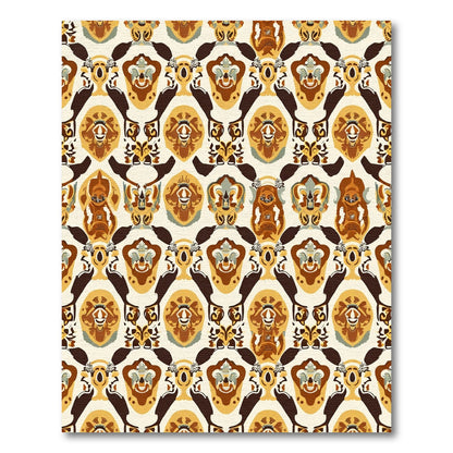 Earthy Tones Tribal Symmetry Rug