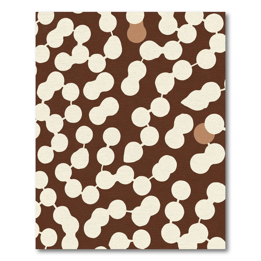 Brown Cream Linked Bubbles Rug