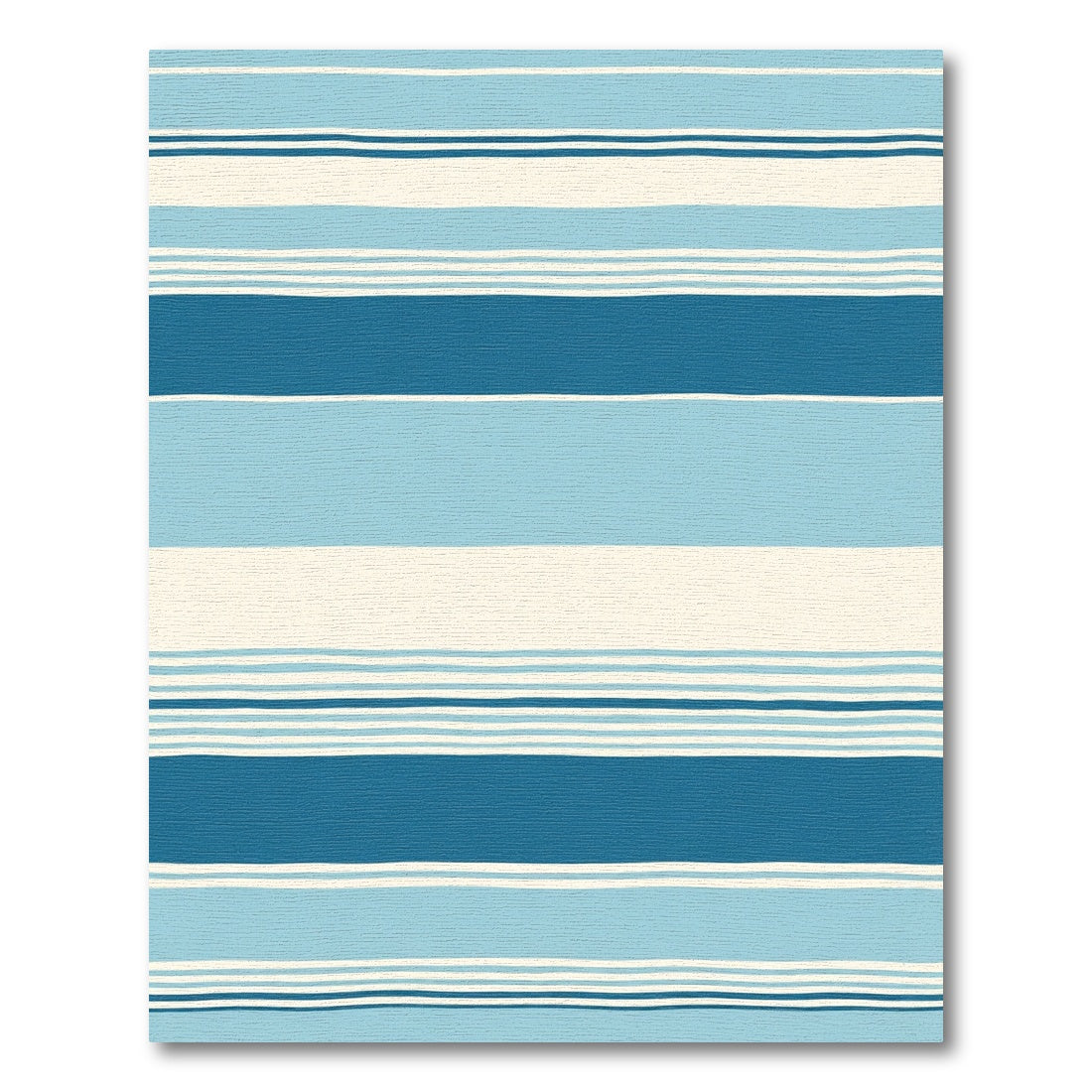 Ocean Blue Striped Band Rug