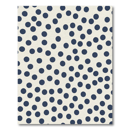 Midnight Blue Scattered Dots Rug