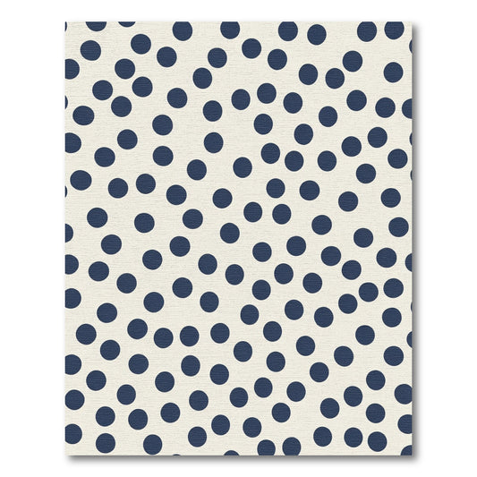 Midnight Blue Scattered Dots Rug