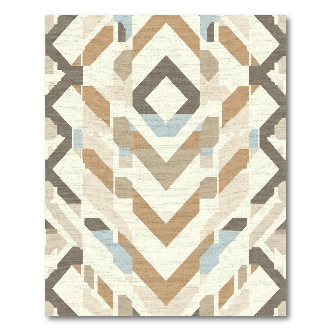 Earthy Geometric Abstract Composition Rug