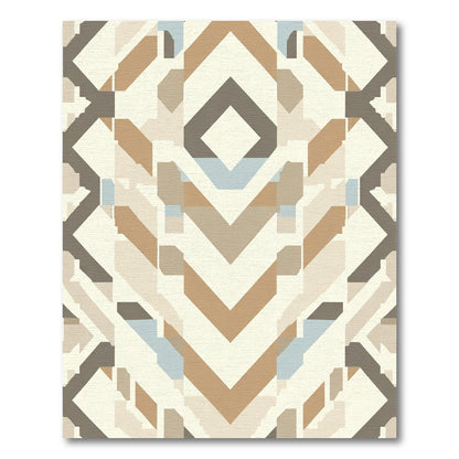 Earthy Geometric Abstract Composition Rug
