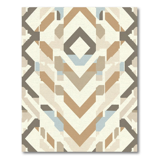 Earthy Geometric Abstract Composition Rug