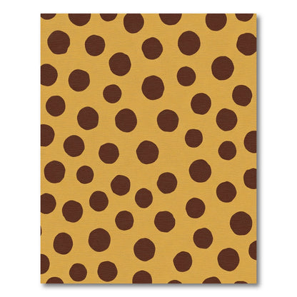 Brown Polka Dot Ochre Scatter Rug