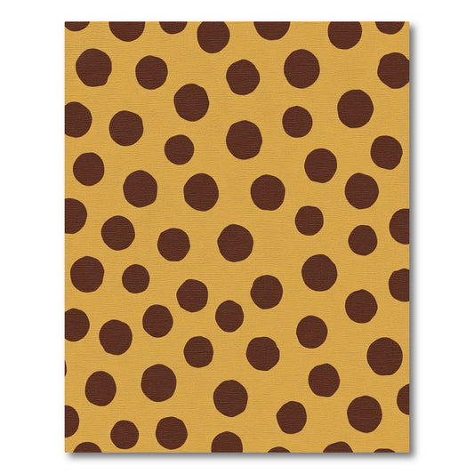 Brown Polka Dot Ochre Scatter Rug