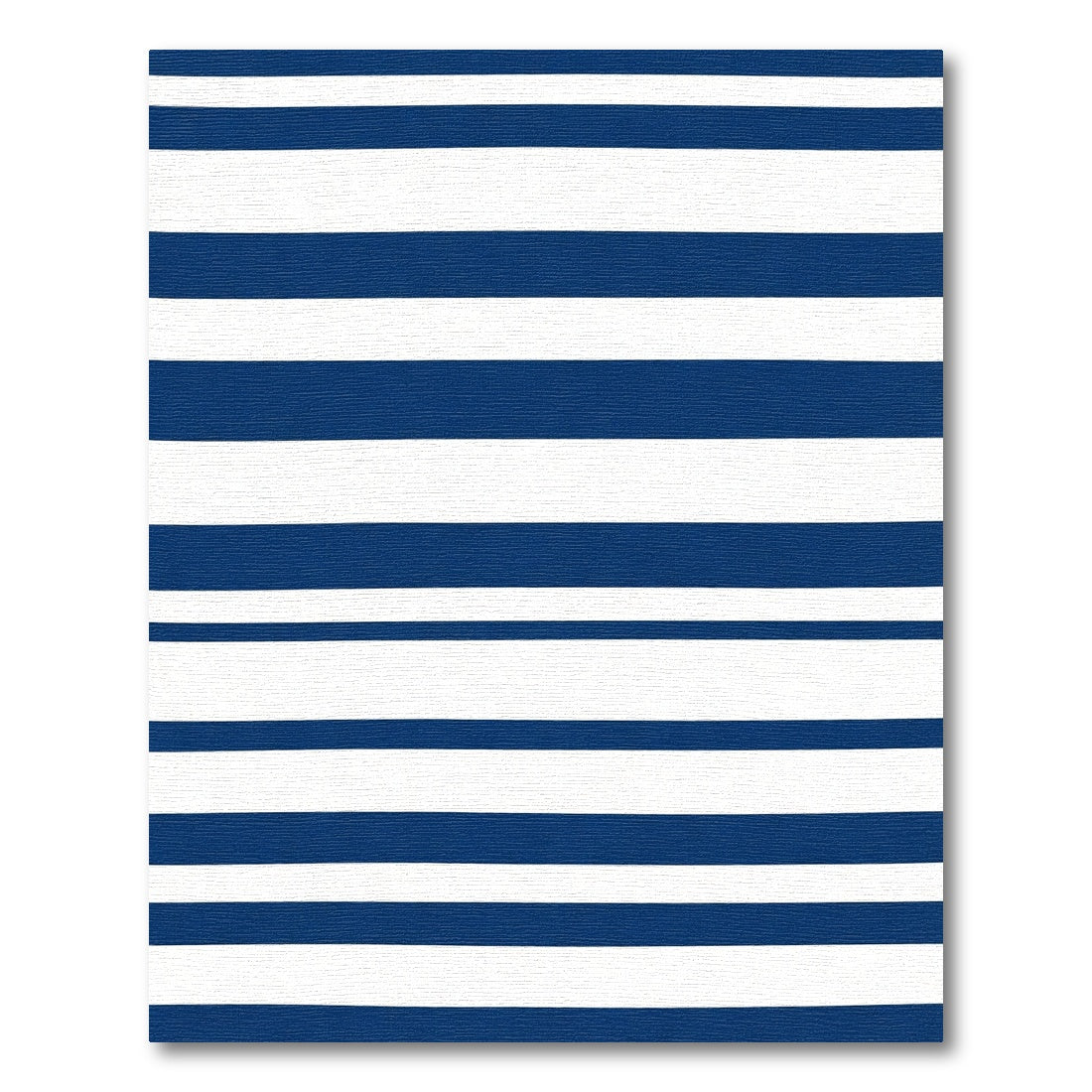 Classic Navy White Striped Rug