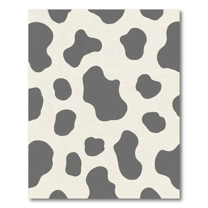 Gray Black Spotty Hide Pattern Rug