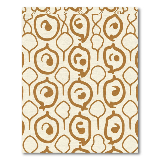 Brown Organic Abstract Swirl Pattern Rug