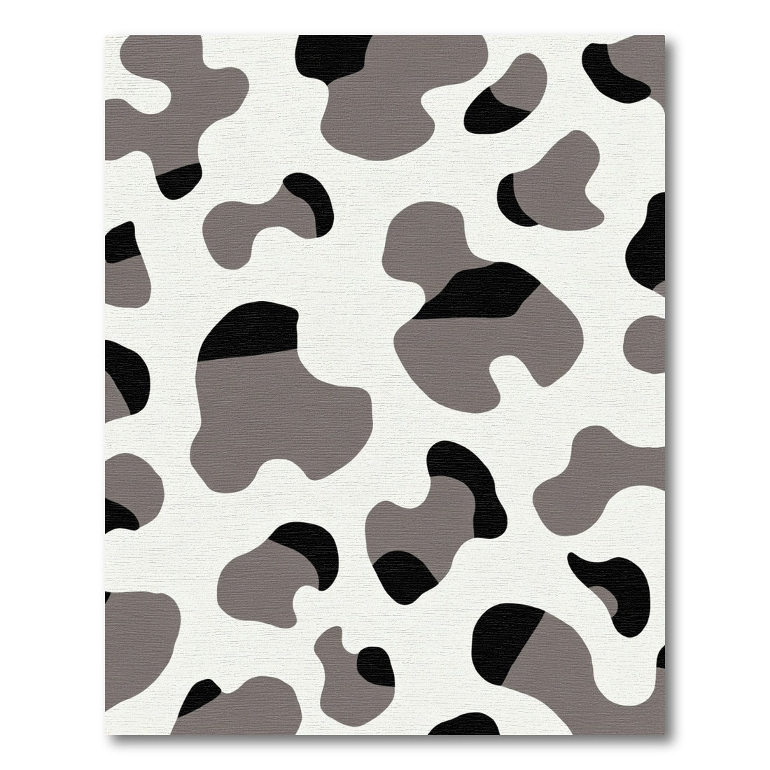 Gray Black Amorphous Spots Rug