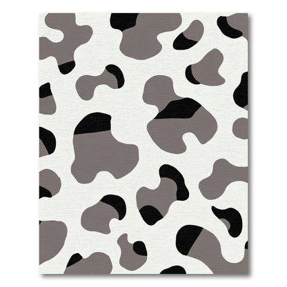 Gray Black Amorphous Spots Rug