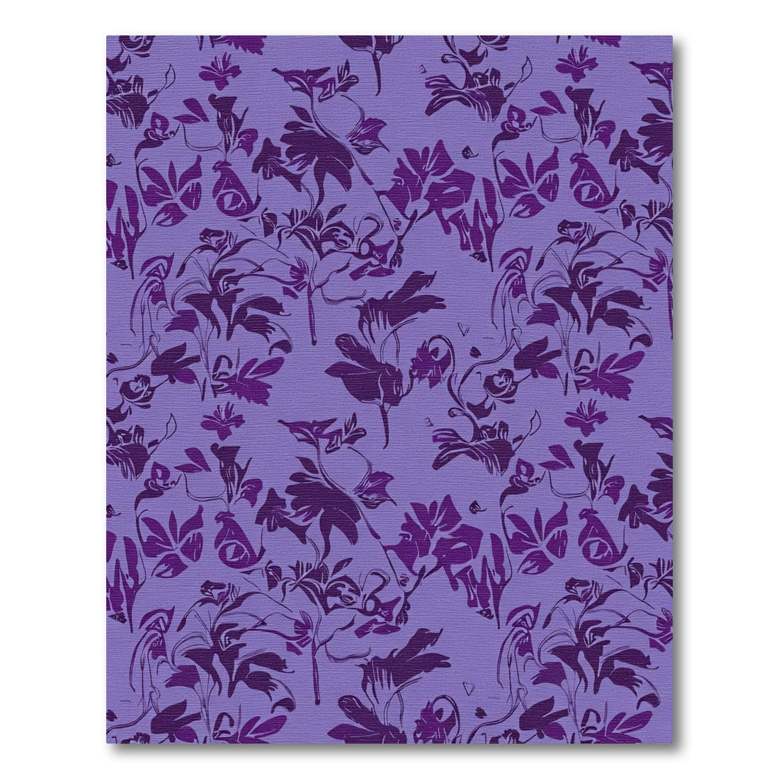 Violet Orchid Botanical Swirls Rug