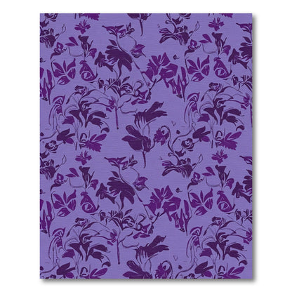 Violet Orchid Botanical Swirls Rug