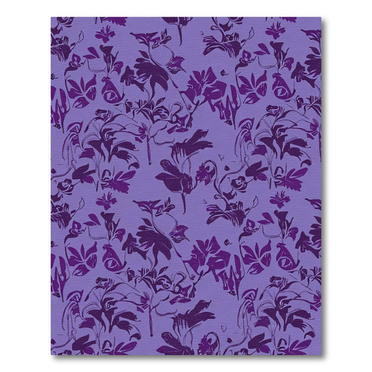 Violet Orchid Botanical Swirls Rug