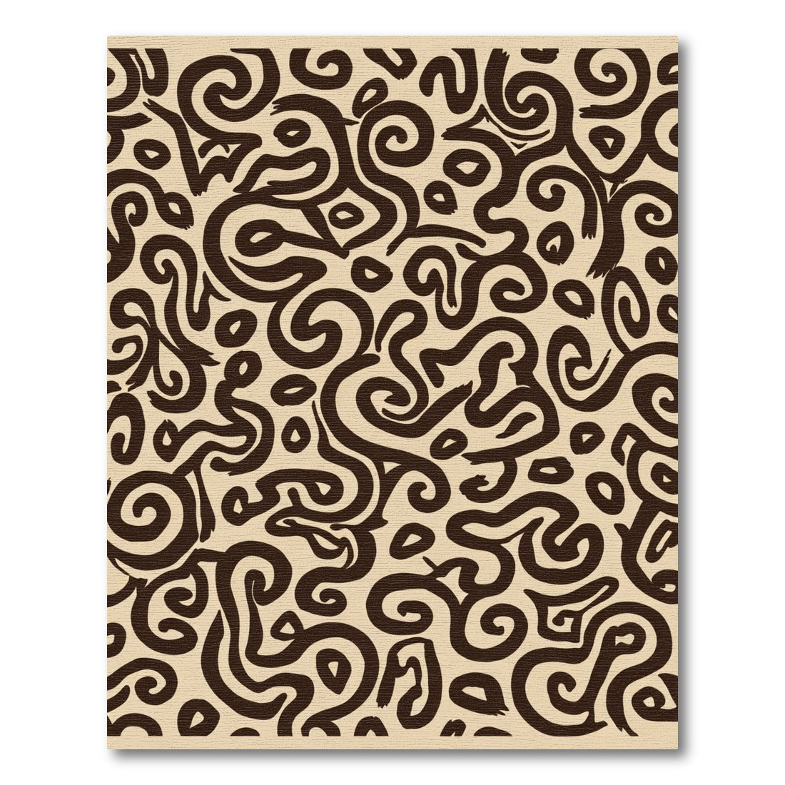 Chocolate Swirl Organic Abstract Rug