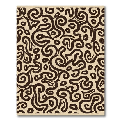 Chocolate Swirl Organic Abstract Rug