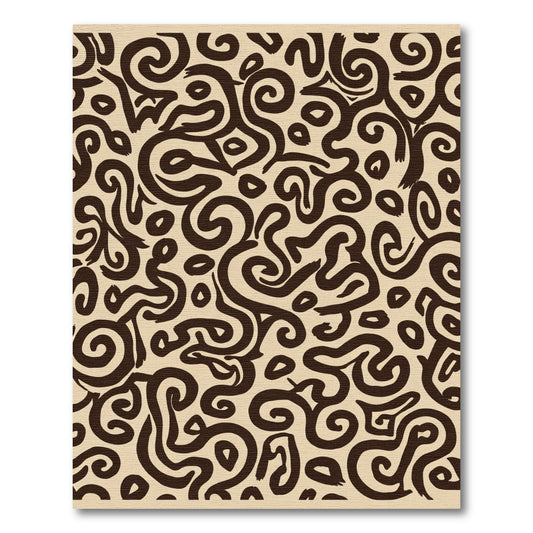 Chocolate Swirl Organic Abstract Rug