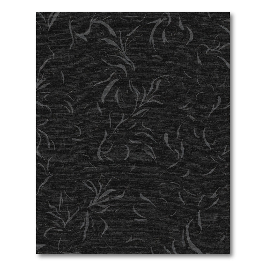 Dark Gray Woven Vine Swirl Rug