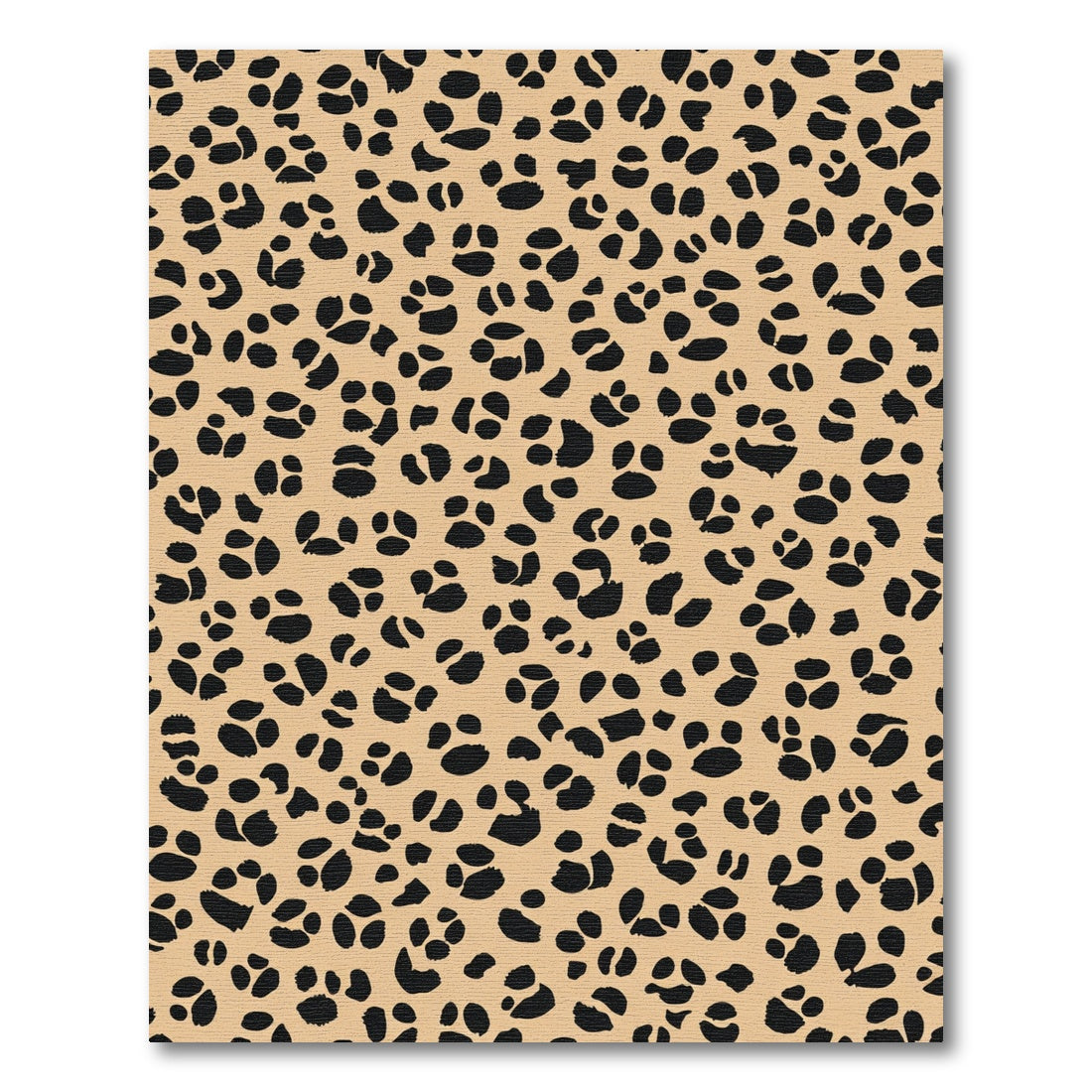 Tan Black Leopard Spots Rug