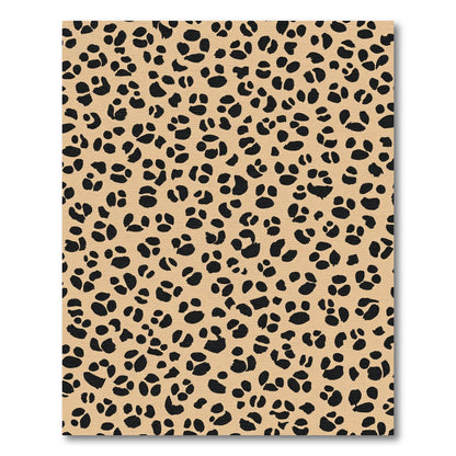 Tan Black Leopard Spots Rug