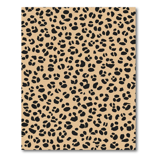 Tan Black Leopard Spots Rug