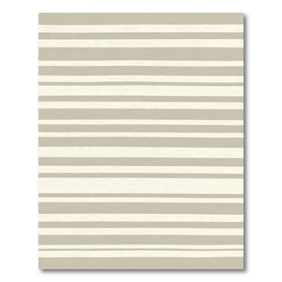 Neutral Beige Classic Stripe Rug