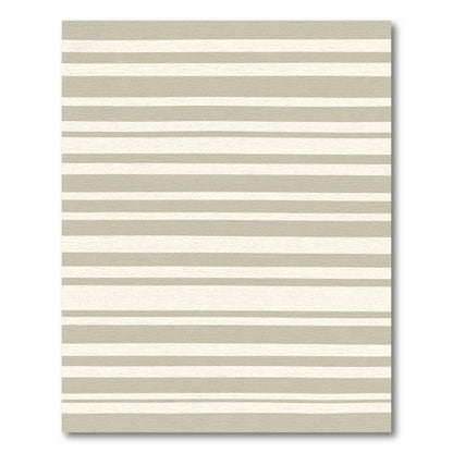 Neutral Beige Classic Stripe Rug
